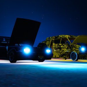 Lights flicker on the runway 1