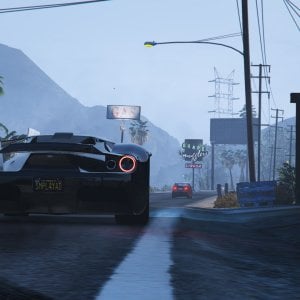 Piercing through the Sandy Shores roads with the Vapid FMJ 5