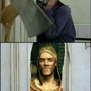 The psychic courier in Skyrim.