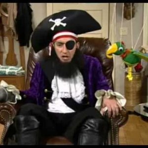 Patchy The Pirate breaks down on seeing "The Lost Episode"
