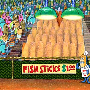 Get'cher fish sticks 'ere!