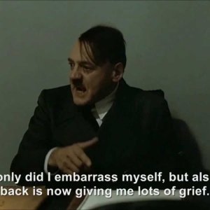 Hitler appears on "Wipeout" (NSFW)