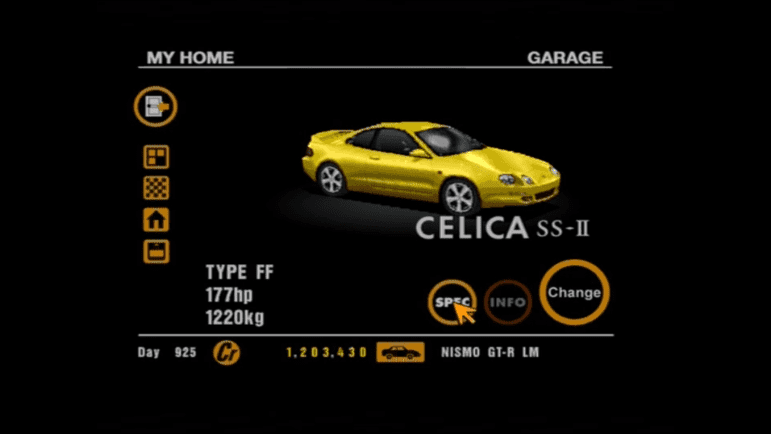 04 Toyota Celica SS-II Yellow