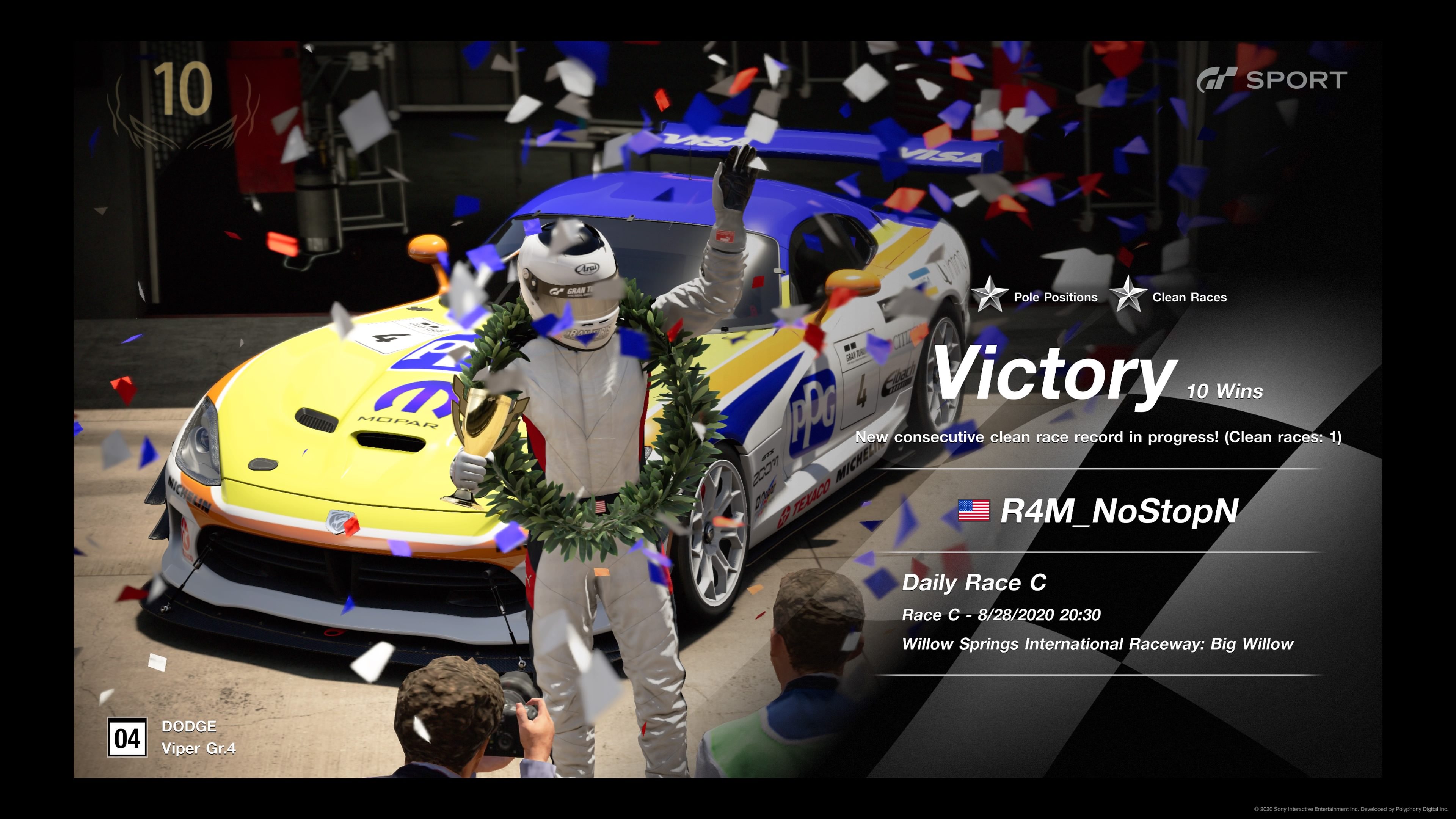 10 win on 2nd account