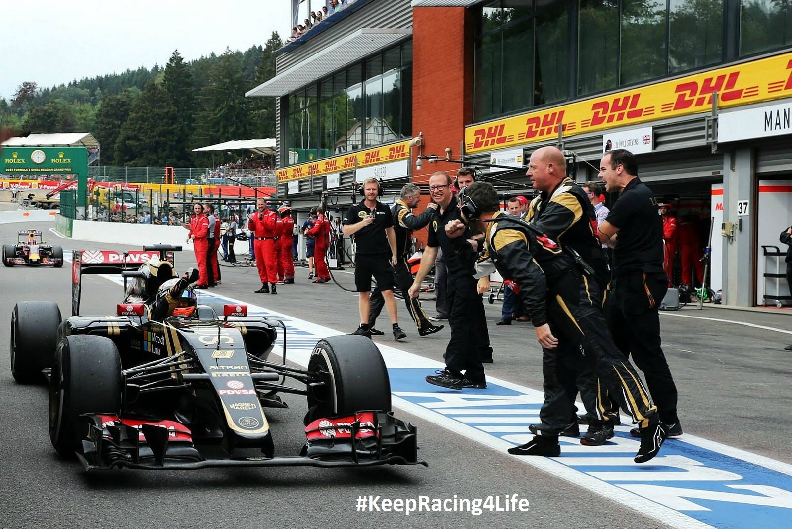 2015 Belgian GP - Romain Grosjean Scores A Podium For Lotus