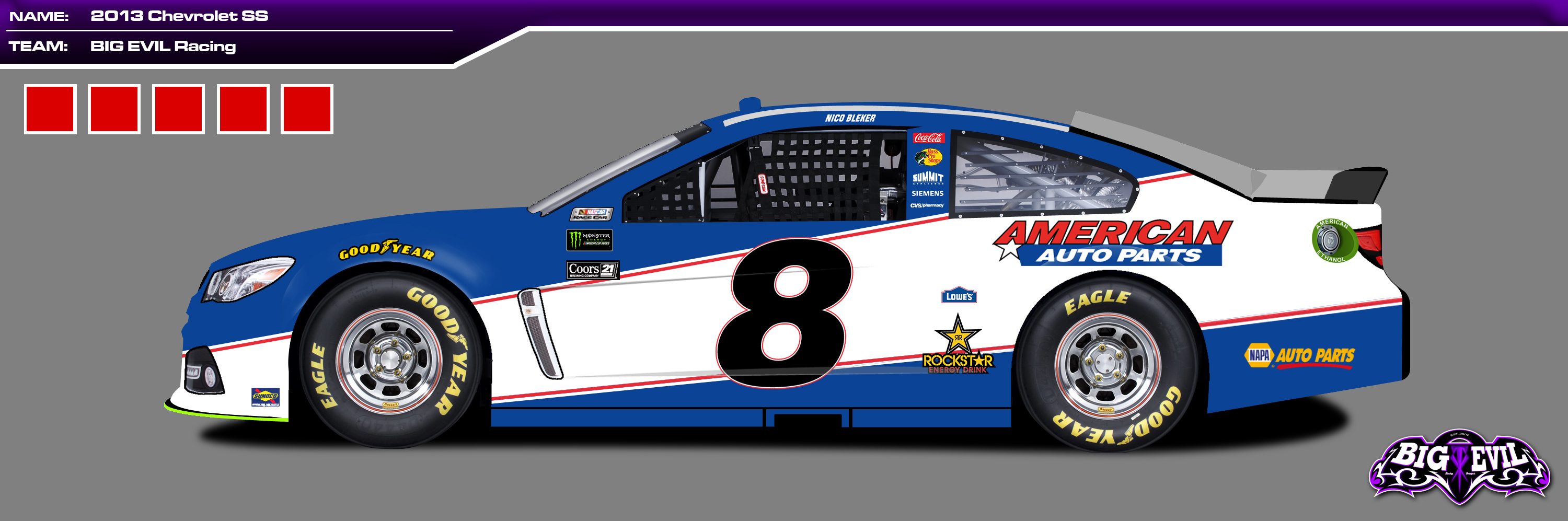#8 American Auto Parts Chevrolet SS