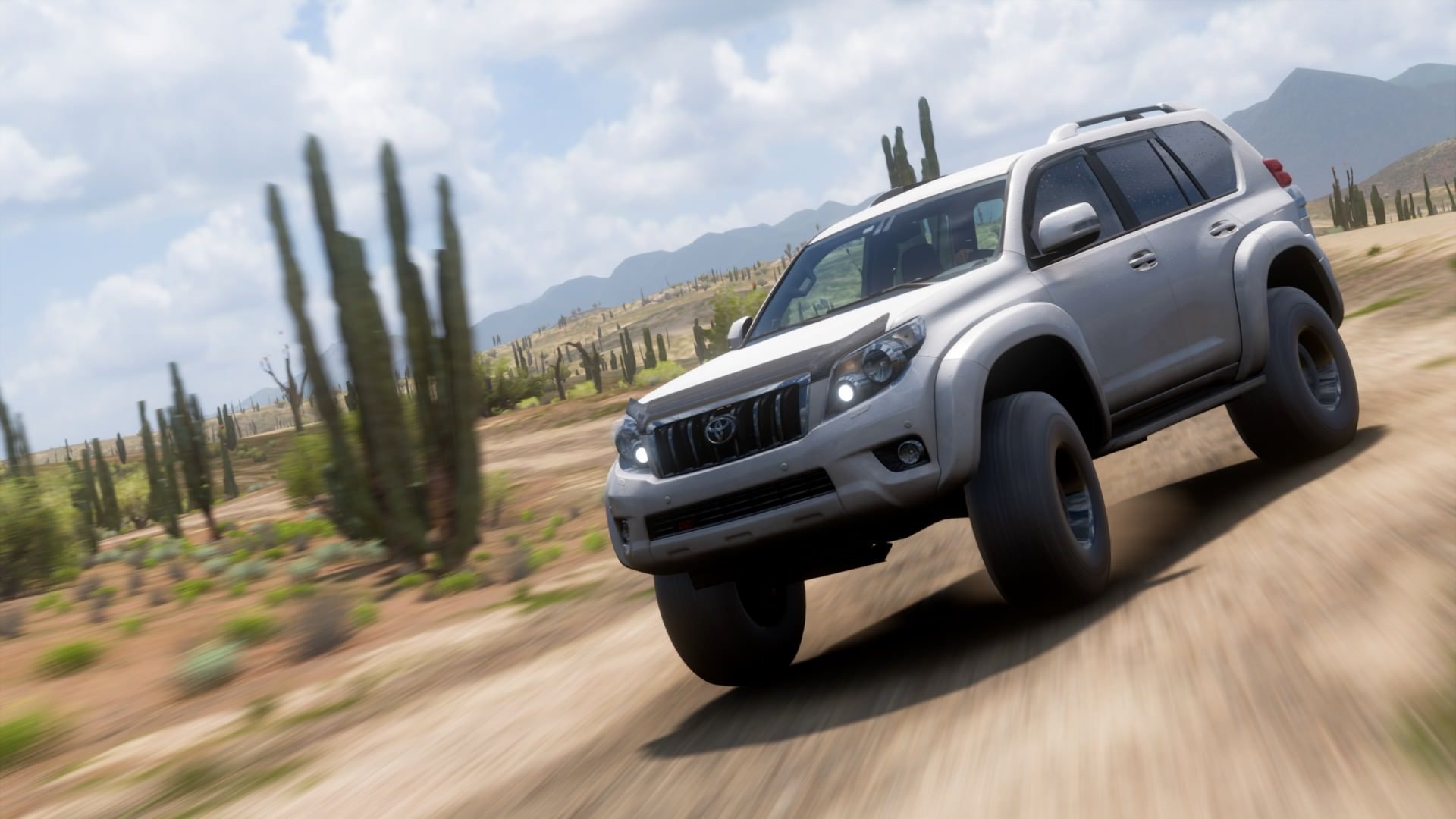 A dusty return for an Arctic truck