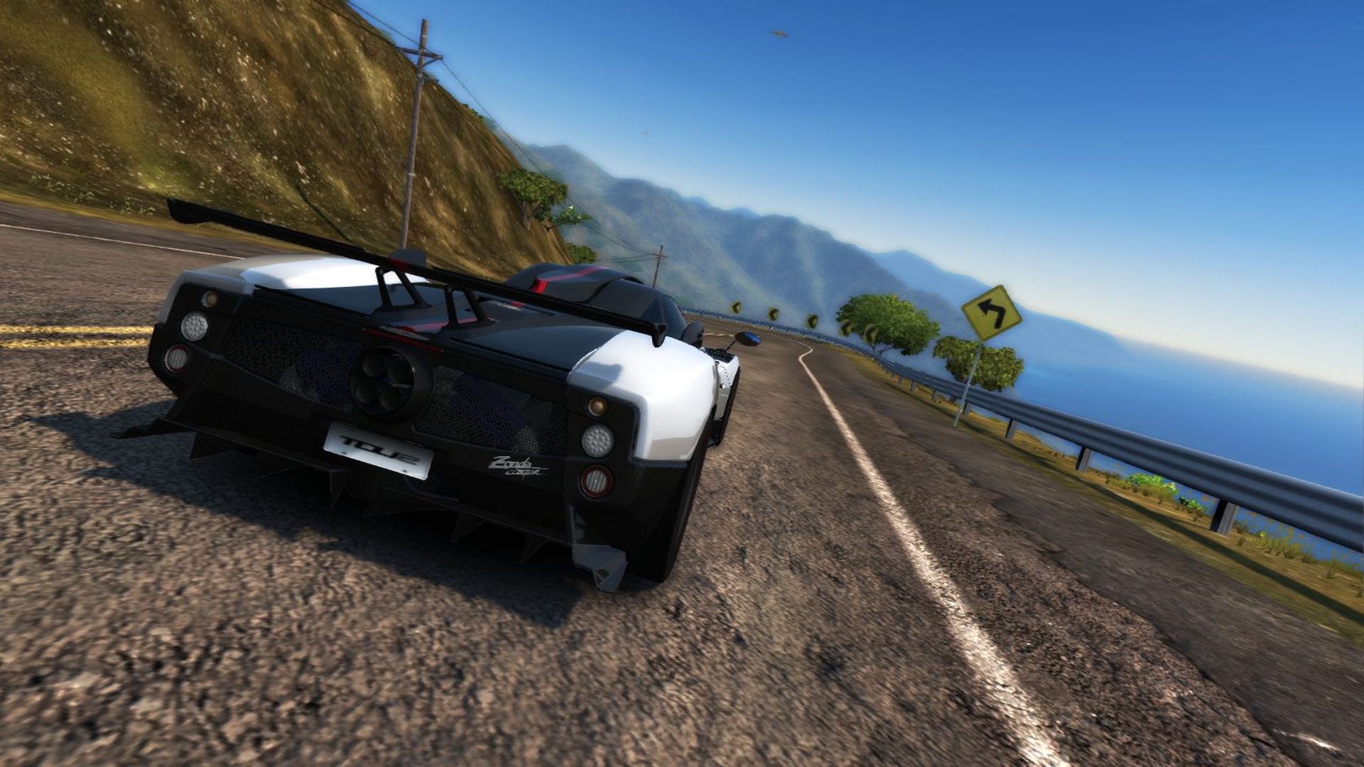 A Pagani Zonda Sees A Road Sign