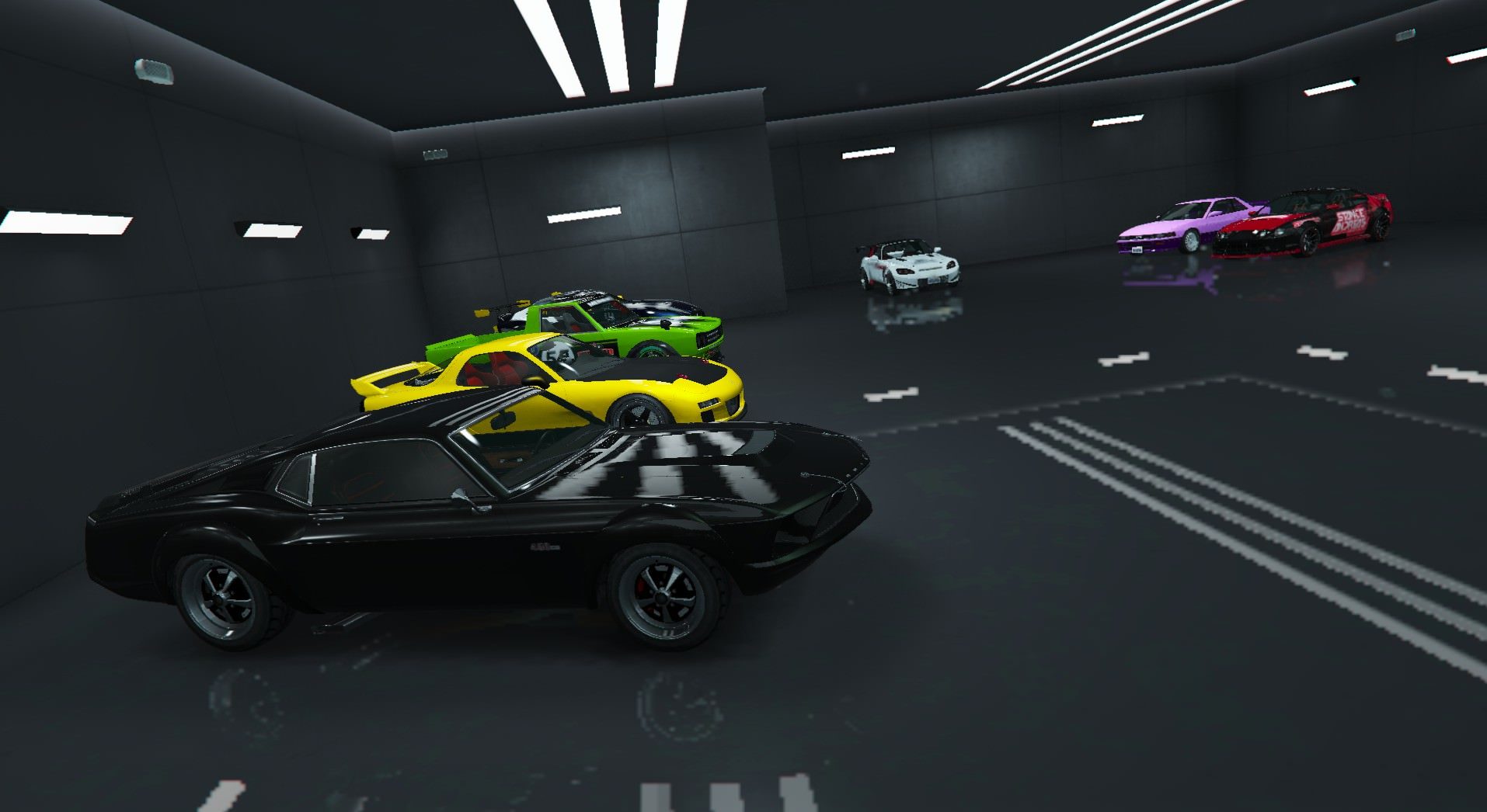 A quick go through of my new additions in the Tuners DLC 7: Simple full garage view