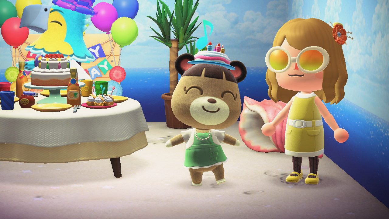 A very joyous lil cub, June, celebrating her birthday