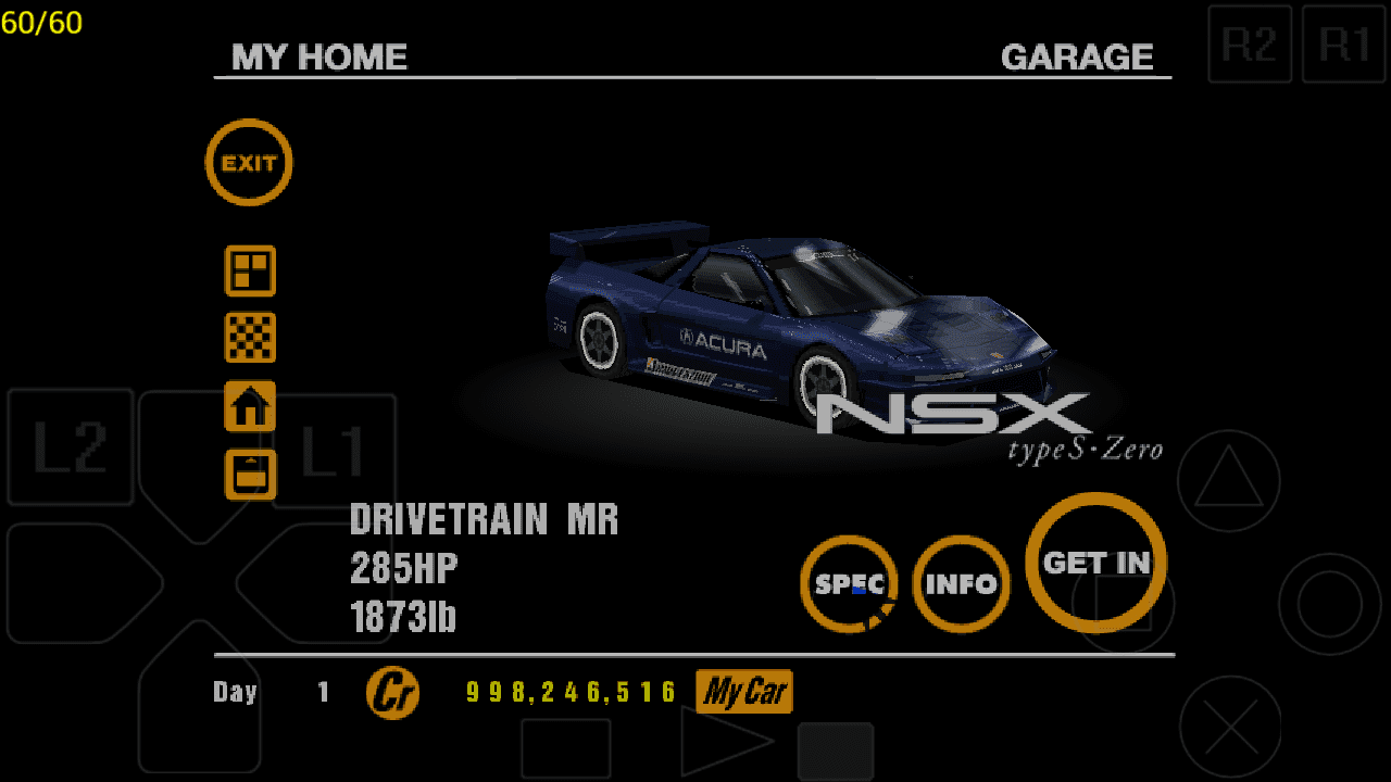 Acura NSX Type S Zero racing modification