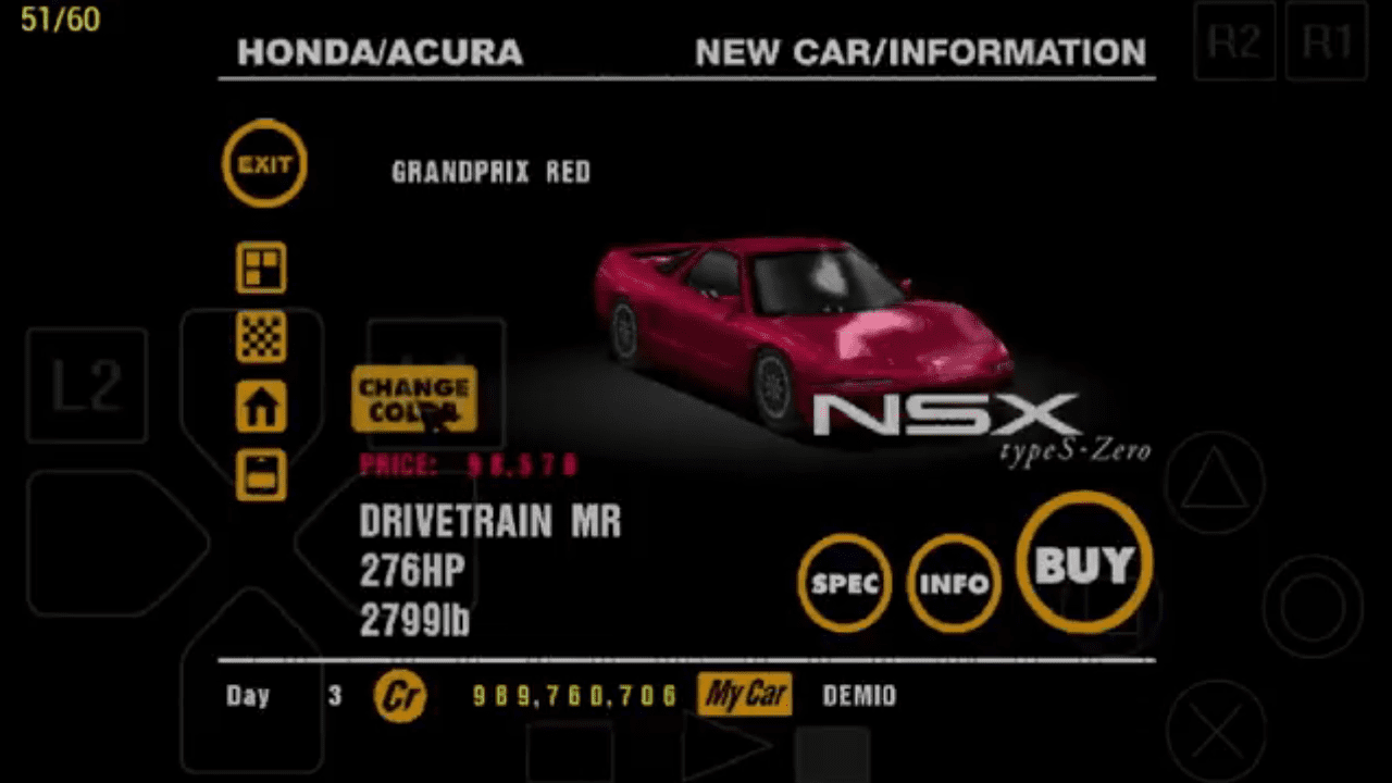 Acura NSX Type S Zero