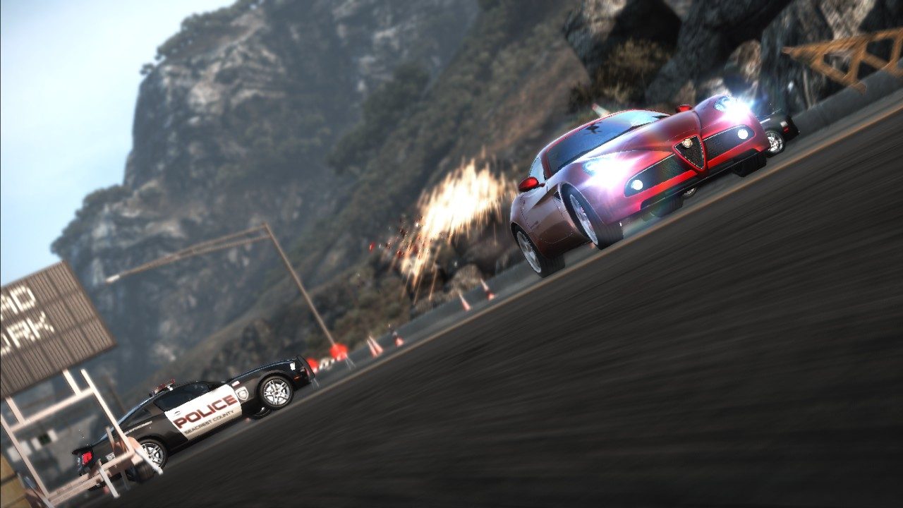 An artistic pierce through the roadblock