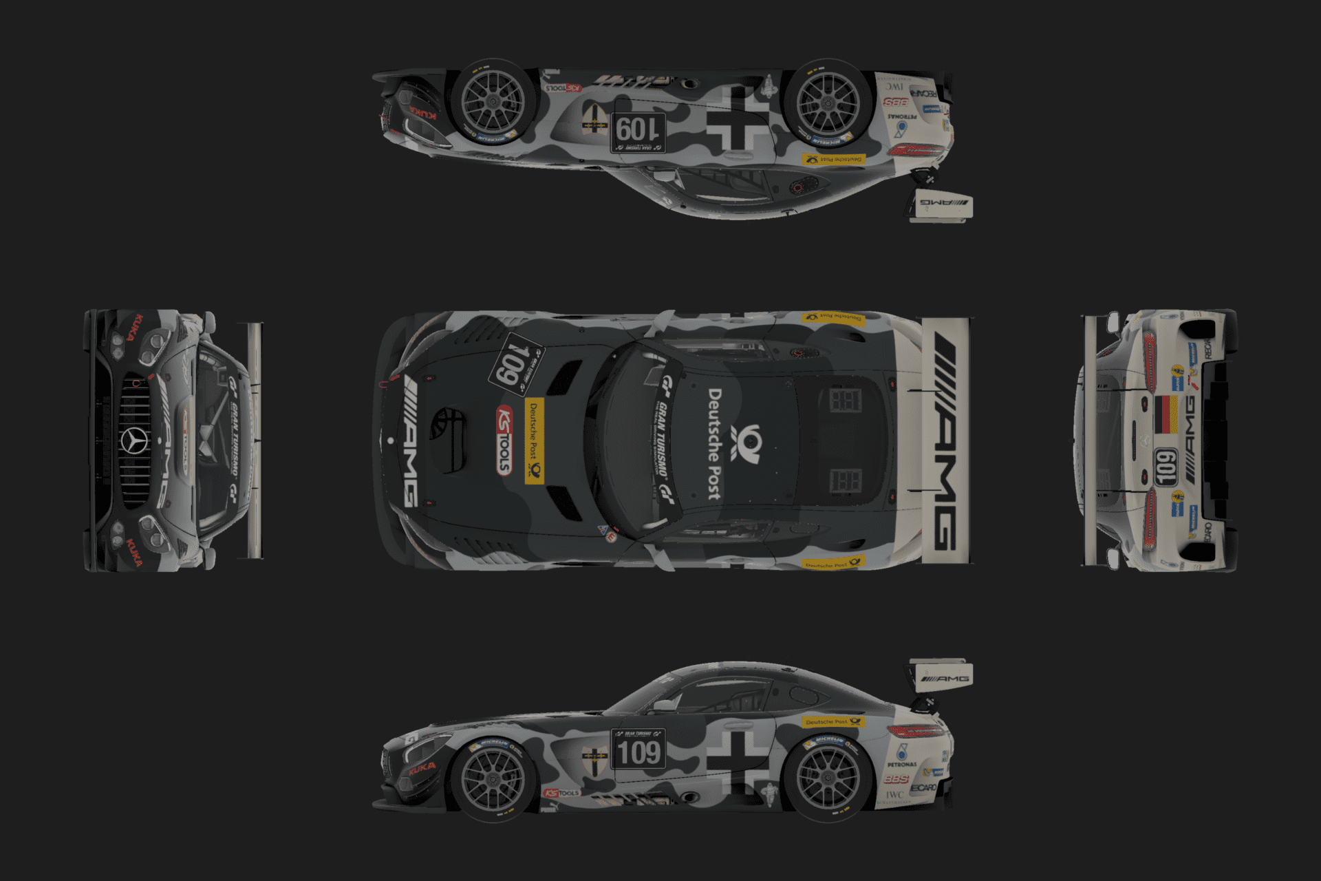 Bf 109 Mercedes AMG GT3 Plan View