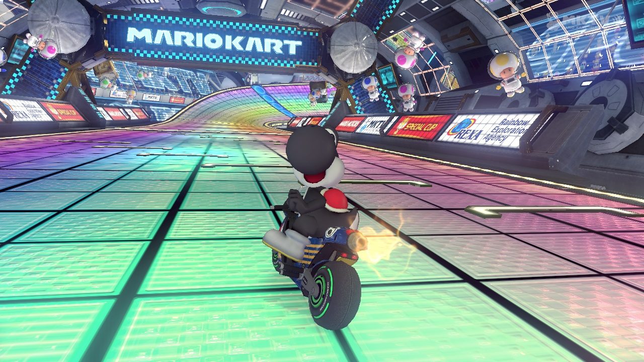 Black Yoshi on his Sport Bike