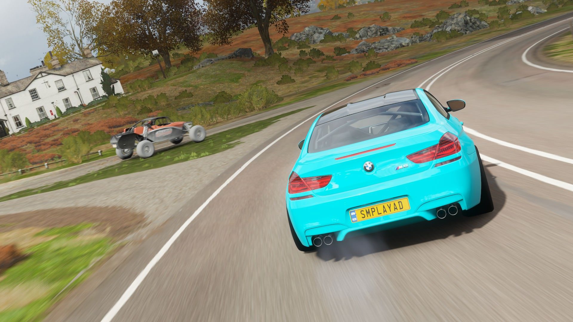 Buggy claiming the road