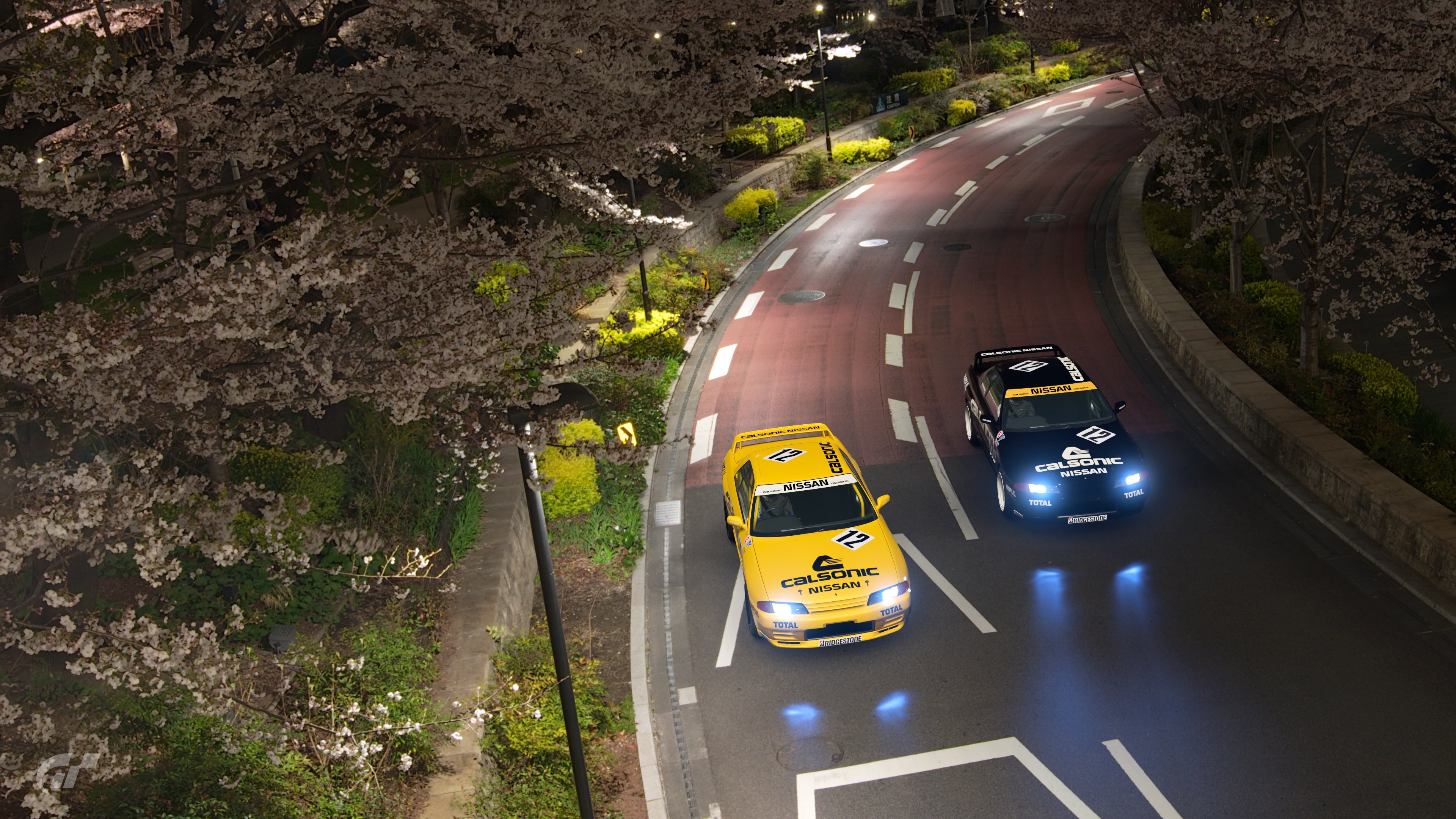 Calsonic replicas at night