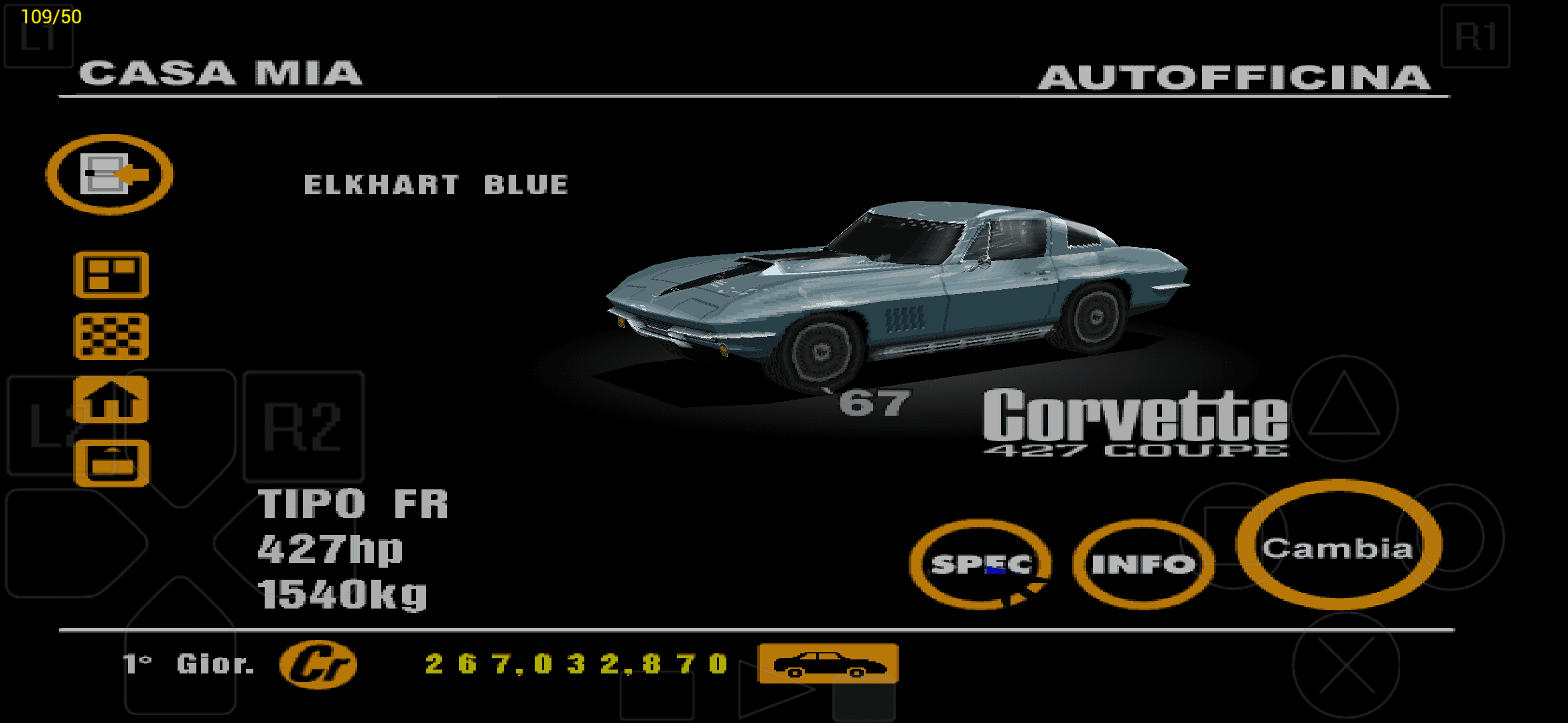 Chevrolet Corvette 427 Coupe '67 Elkhart Blue