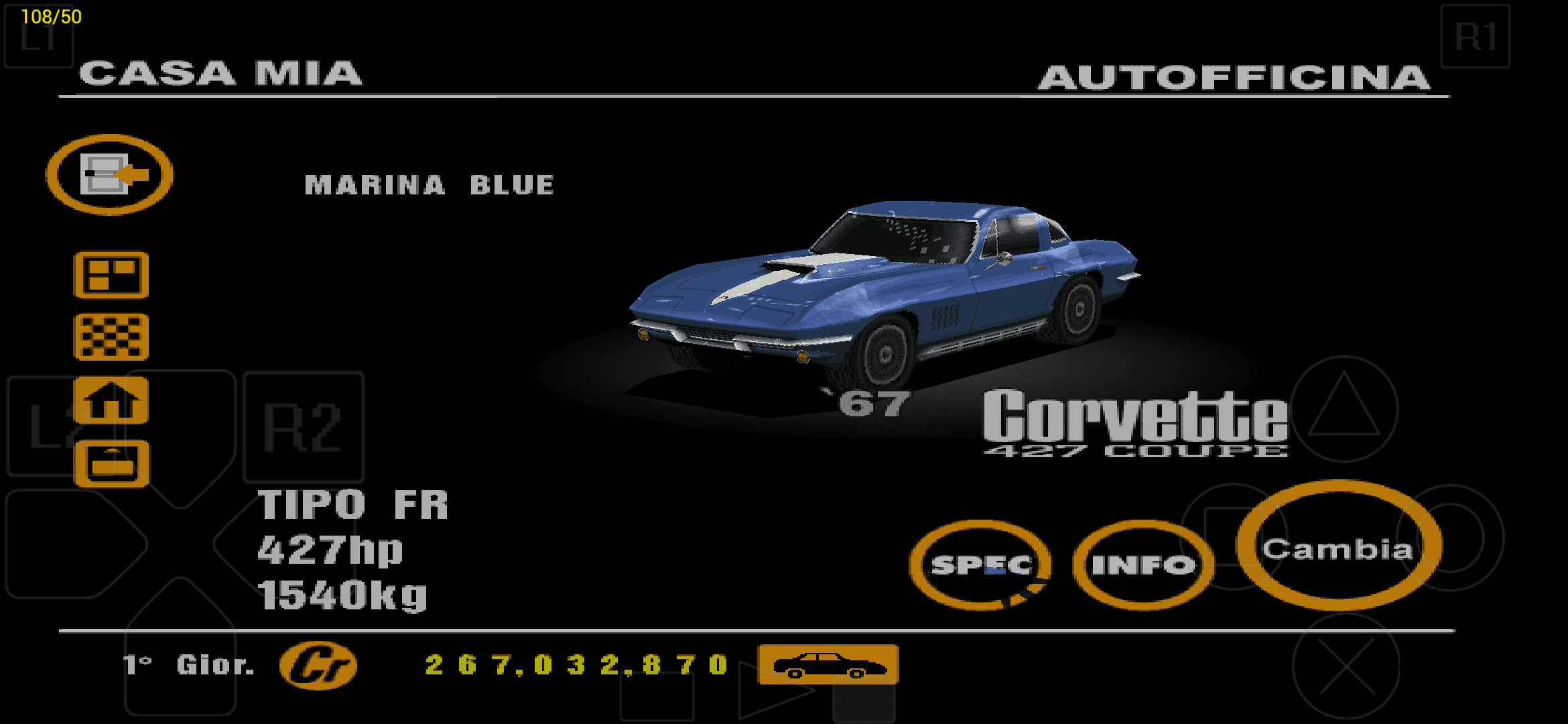 Chevrolet Corvette 427 Coupe '67 Marina Blue