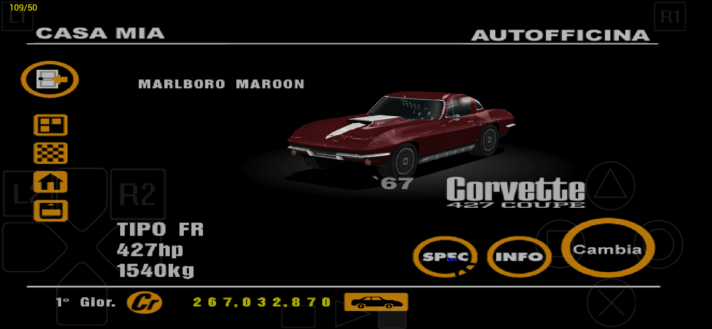 Chevrolet Corvette 427 Coupe '67 Marlboro Maroon