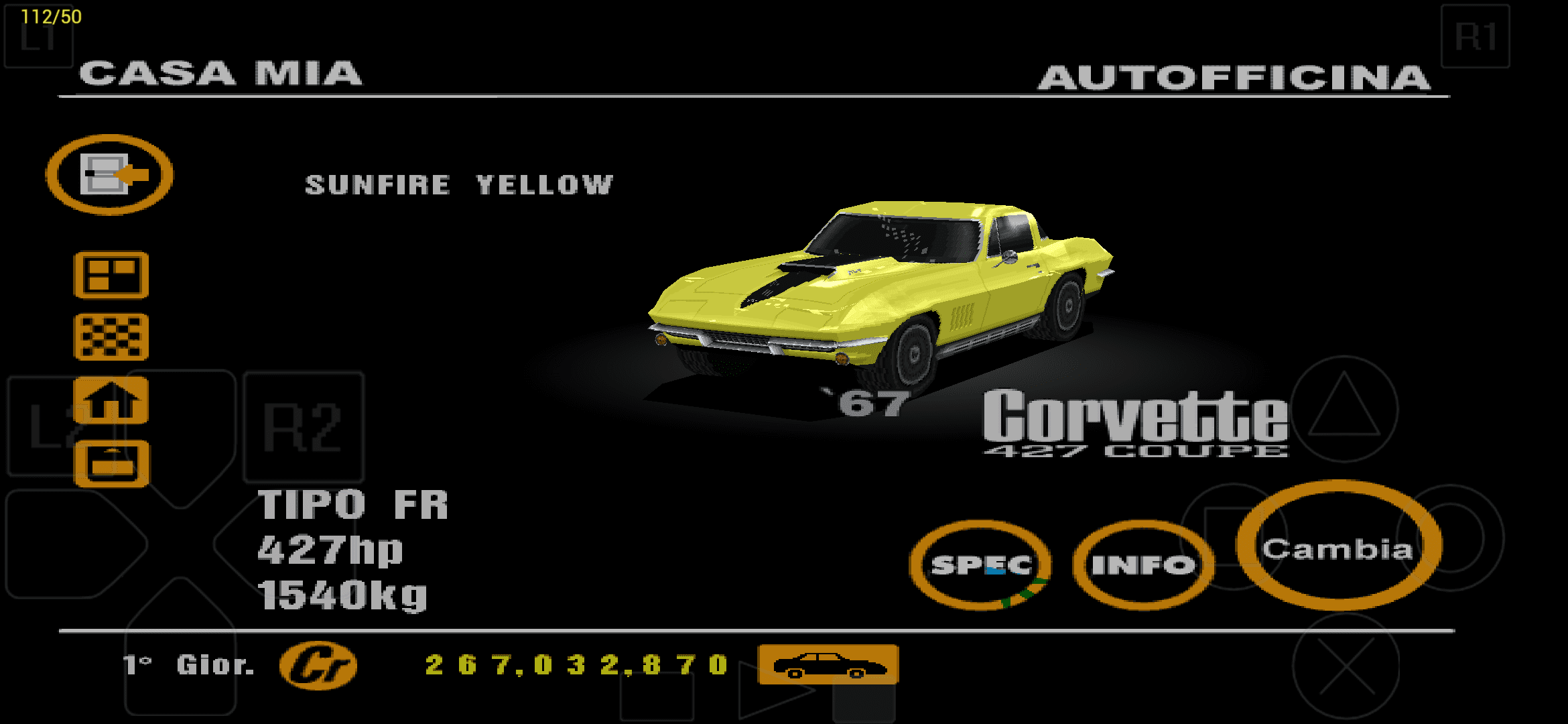 Chevrolet Corvette 427 Coupe '67 Sunfire Yellow