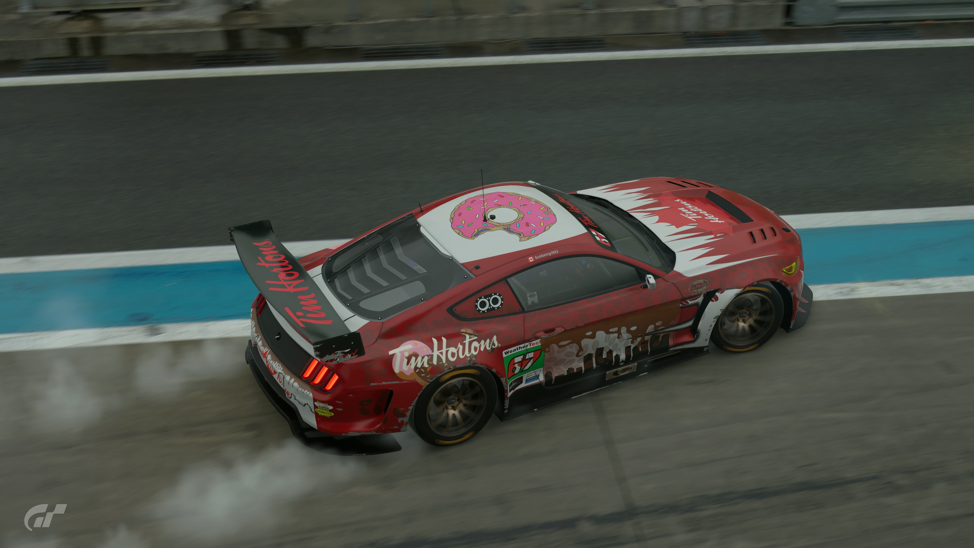 Coming out of pit stall