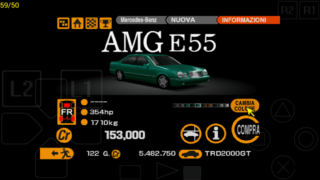 E55 AMG first green