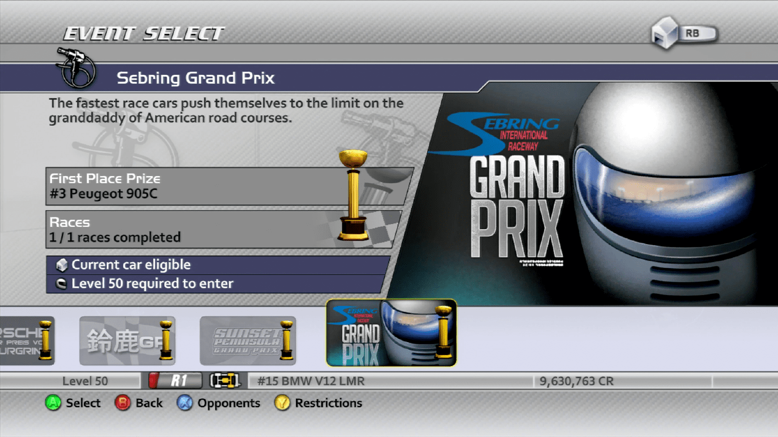 Endurance Races - Sebring Grand Prix