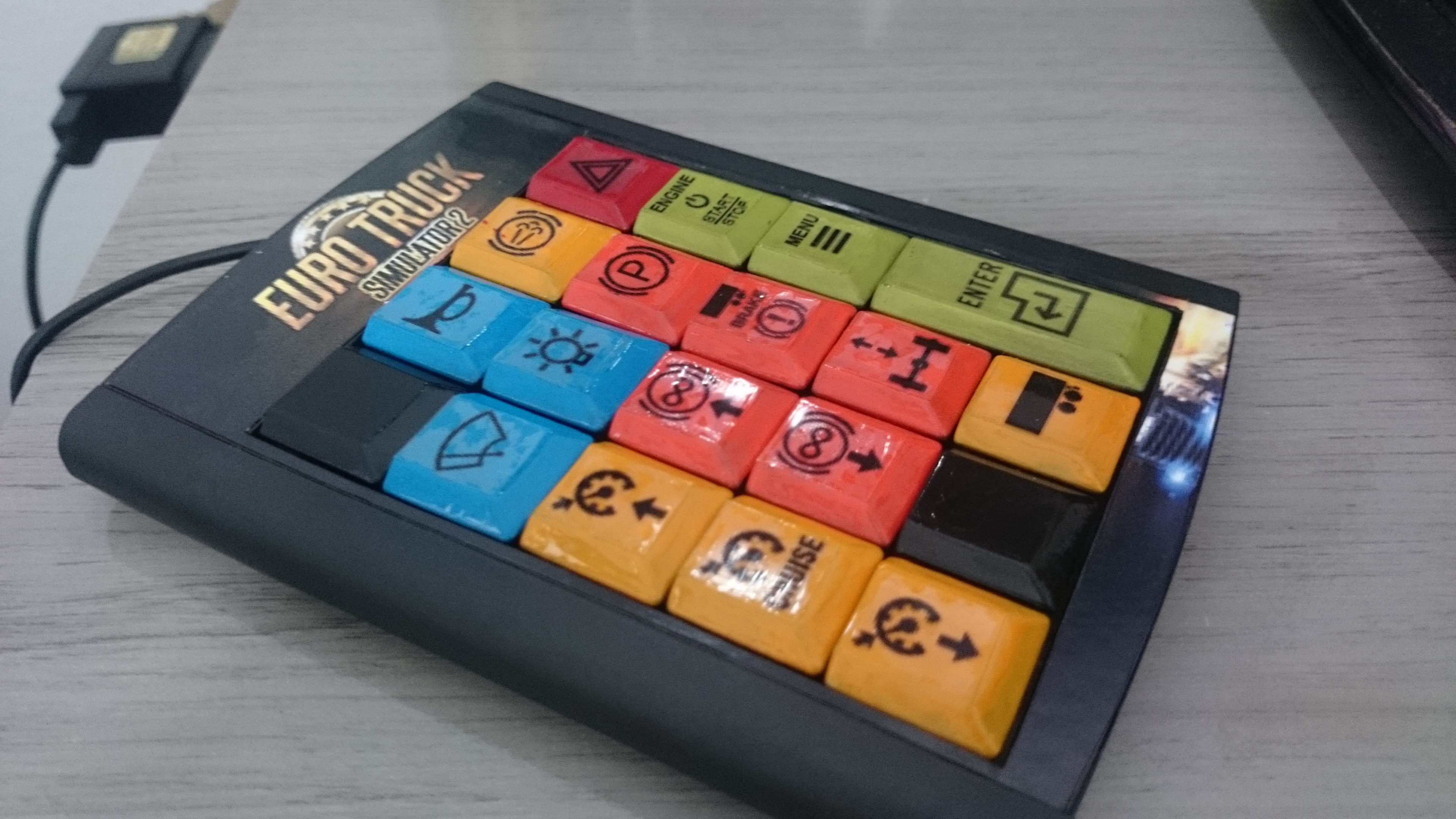 Euro Truck Simulator 2 custom made keypad.