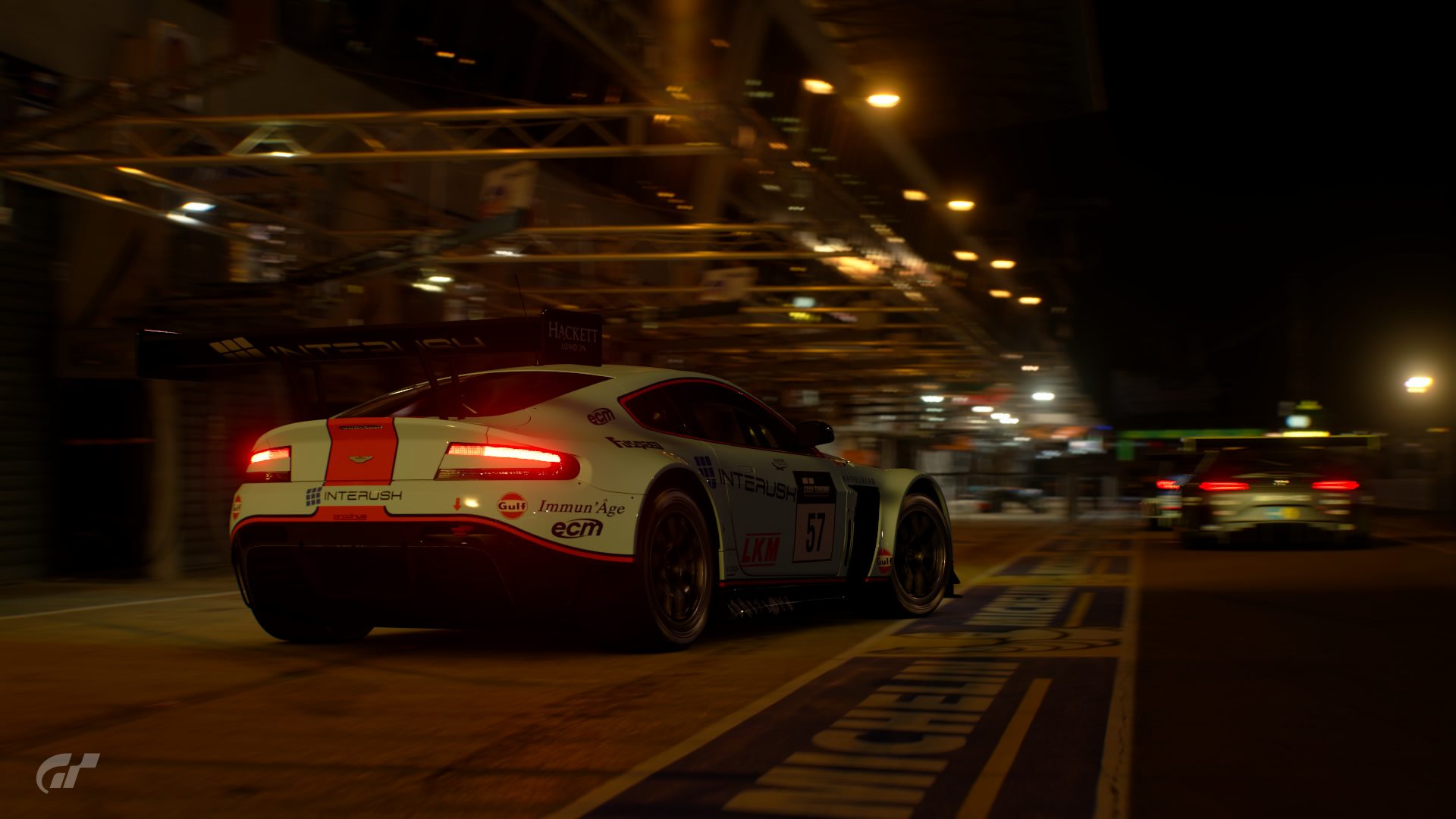 Exiting the pit lane at Le Mans