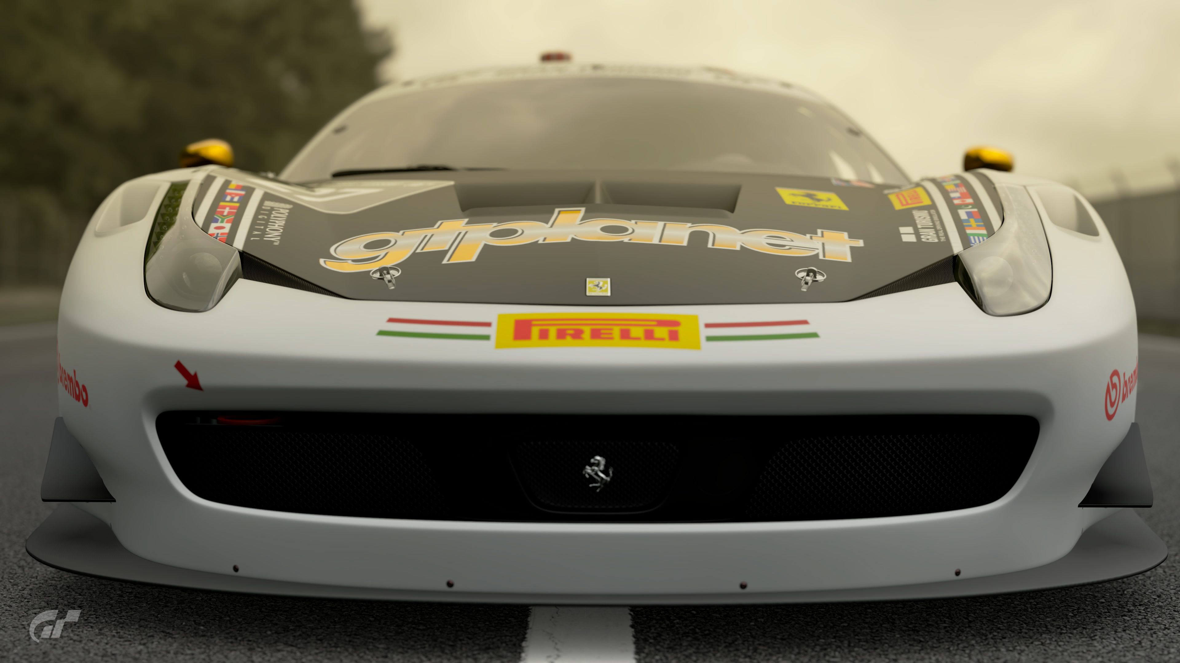 Ferrari GT3 GTPlanet White (closeup Front)