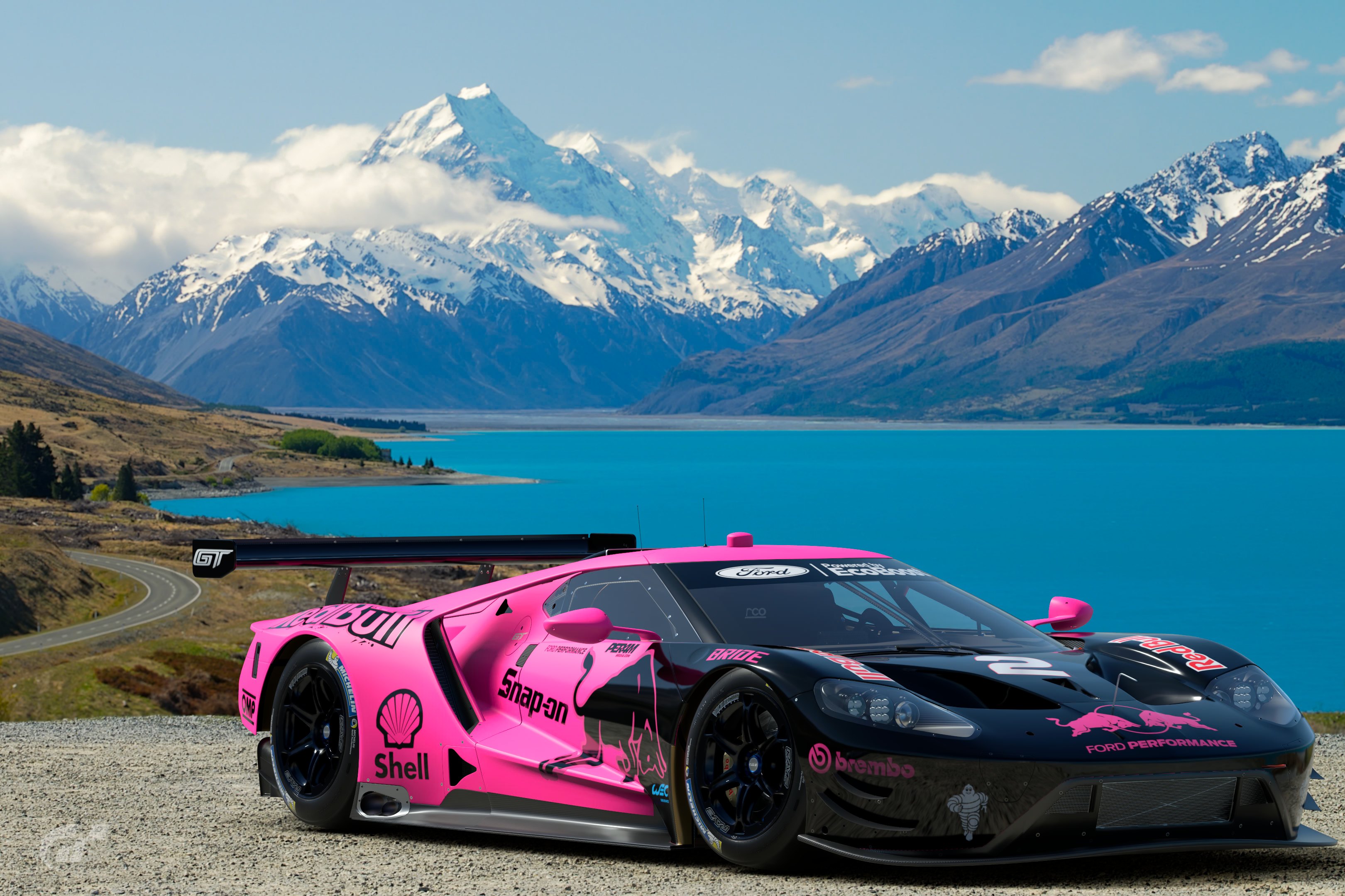 Ford GT Race Car Pink