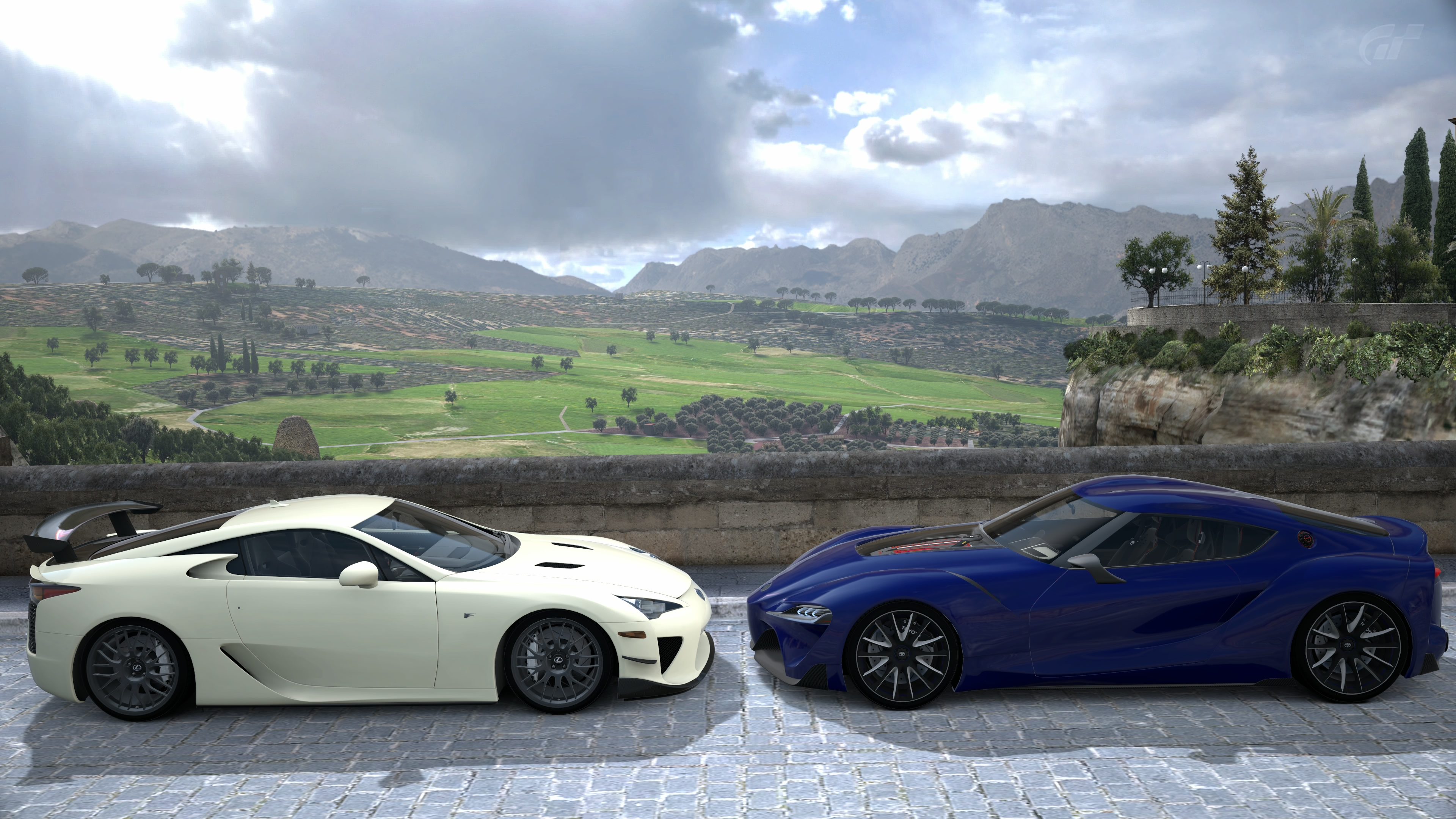 FT-1 and LFA Nürburgring. Toyota and Lexus sports cars stare face to face on Ronda.