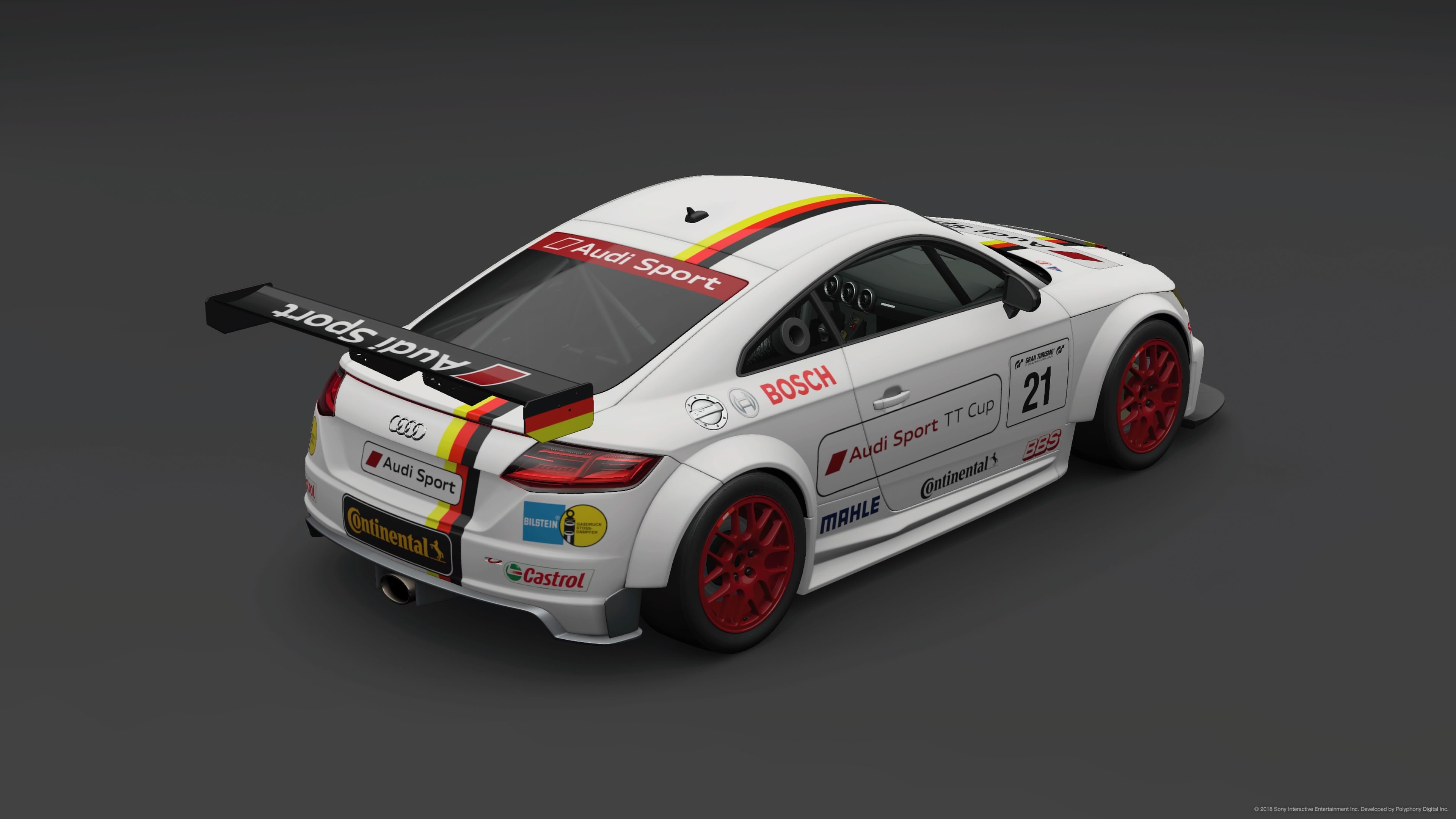German Flag Audi TT Rear 3/4