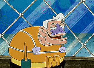 (GIF) After a reassuring smack, MermaidMan makes a heroic vow