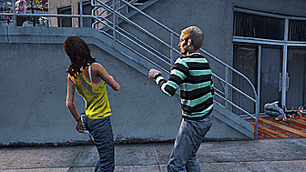 (GIF, NSFW) Jacob Ross, a dark guy who knows nothing fun, becomes the life of the party... by flipping everyone off. Surprisingly, it works!