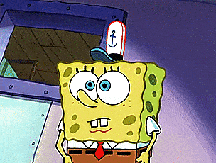 (GIF) SpongeBob screams his lashes out