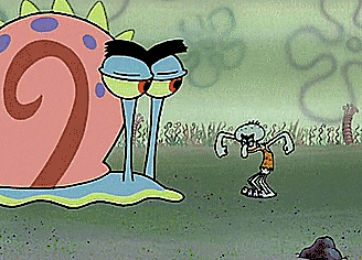 (GIF) Squag tries to challenge prehistoric Gary
