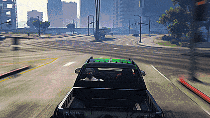 (GIF) Travelling southbound to an industrial warehouse with the Karin Everon