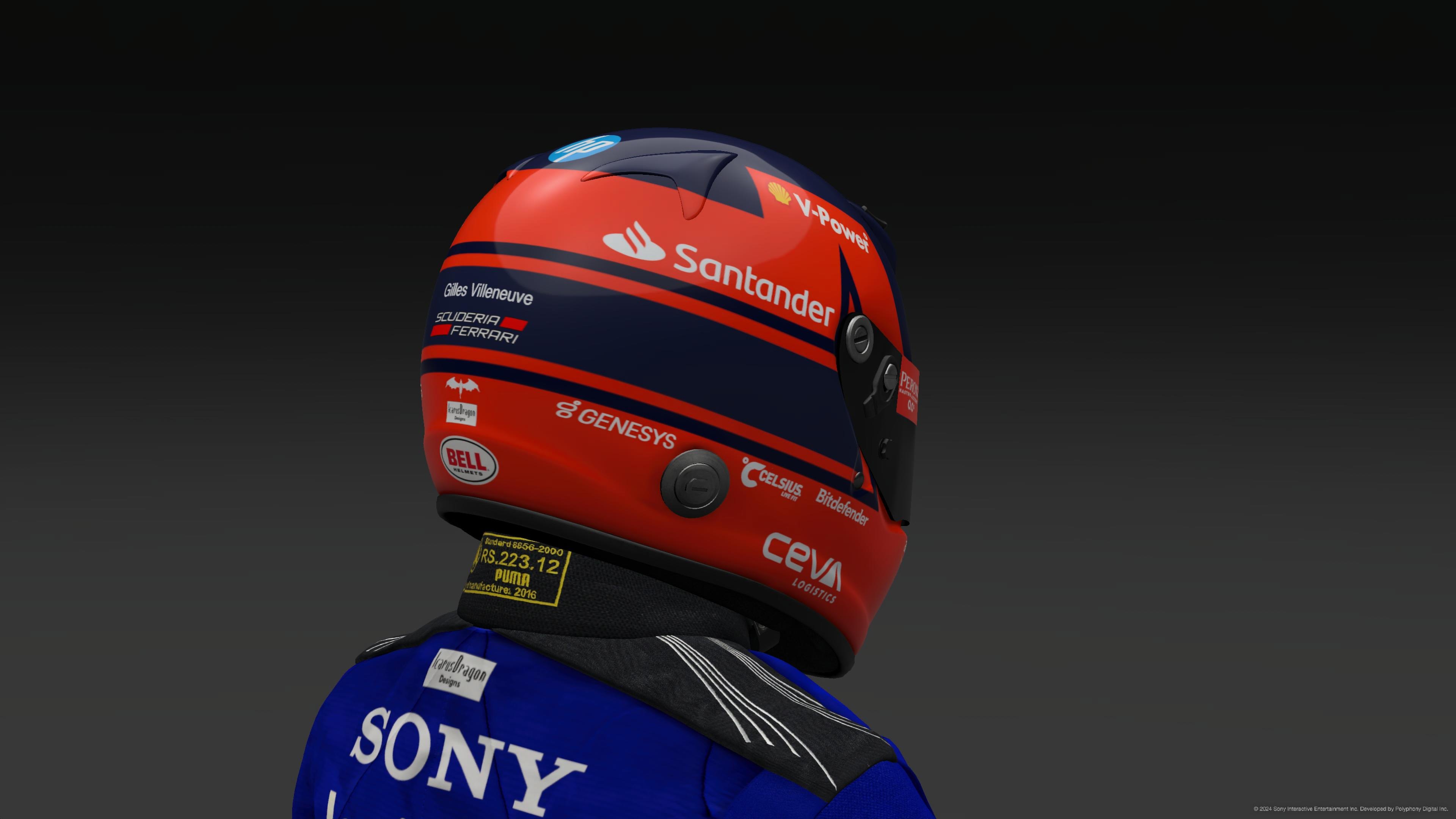 Gilles Villeneuve 2024 Ferrari Helmet - Pic 3