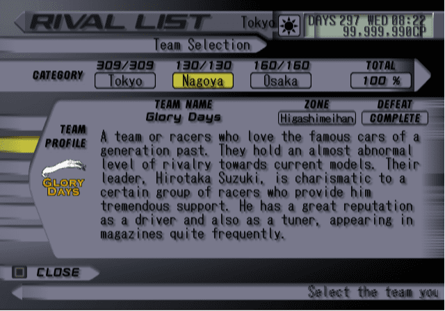 Glory Days Team Profile