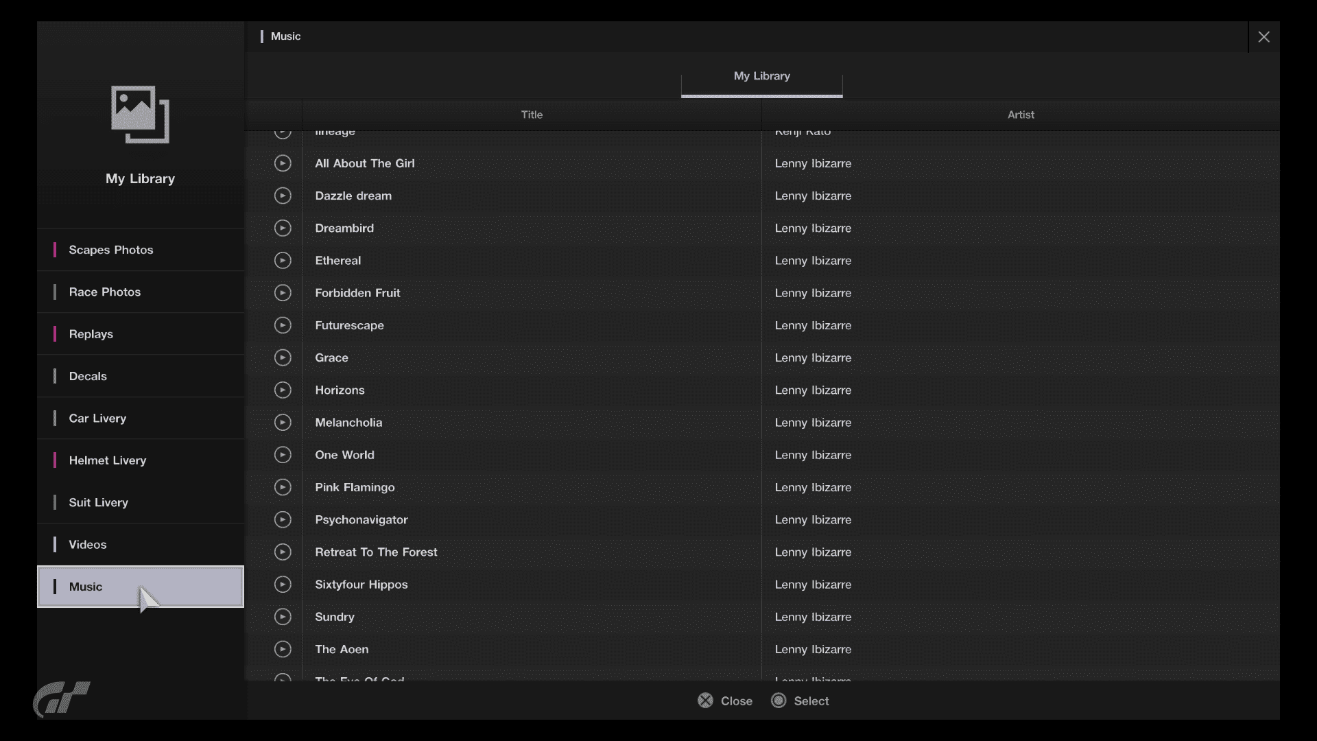 Gran Turismo® SPORT BGM list 2