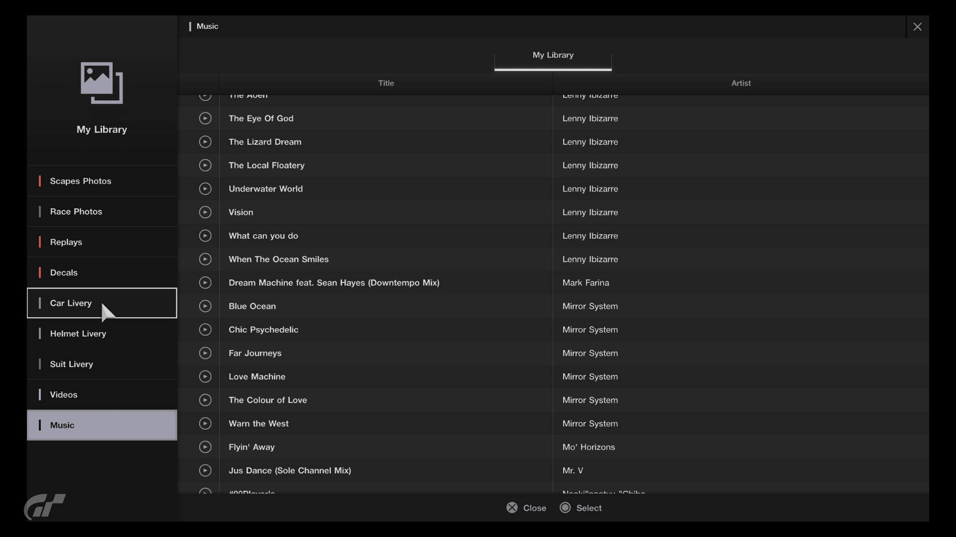 Gran Turismo® SPORT BGM list 3