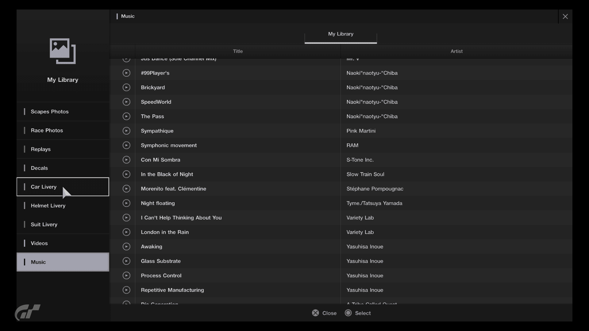 Gran Turismo® SPORT BGM list 4