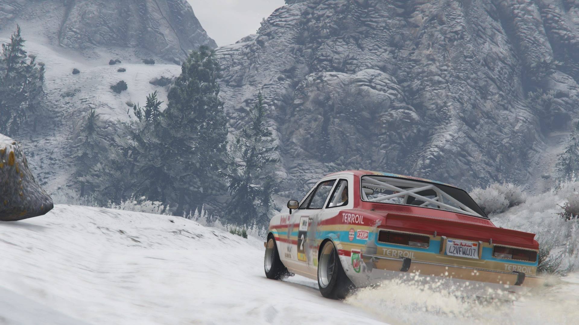 Grand Theft Auto V - Rallying In The Snow - 09