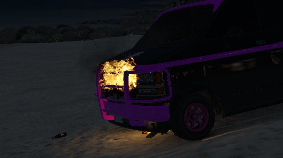 GTA V B.C.: Burning Car 7