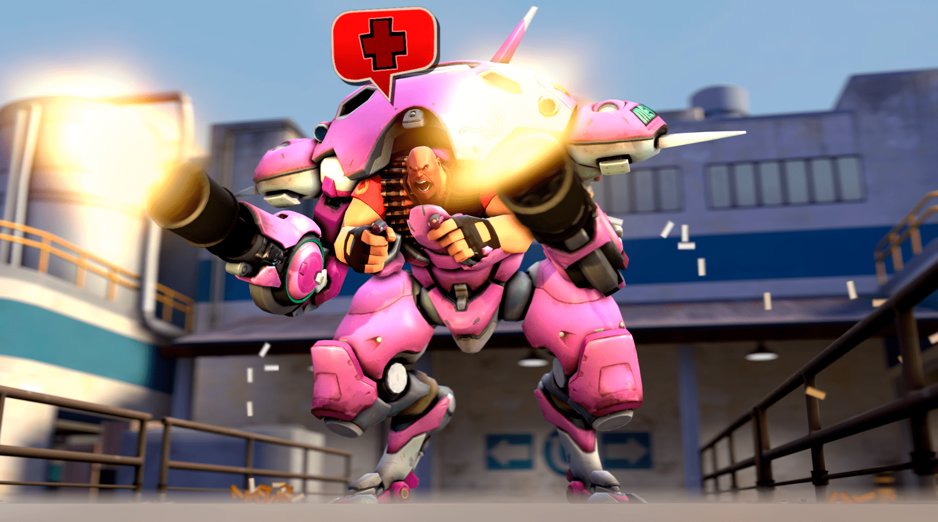 Heavy gets into the Overwatch mood
