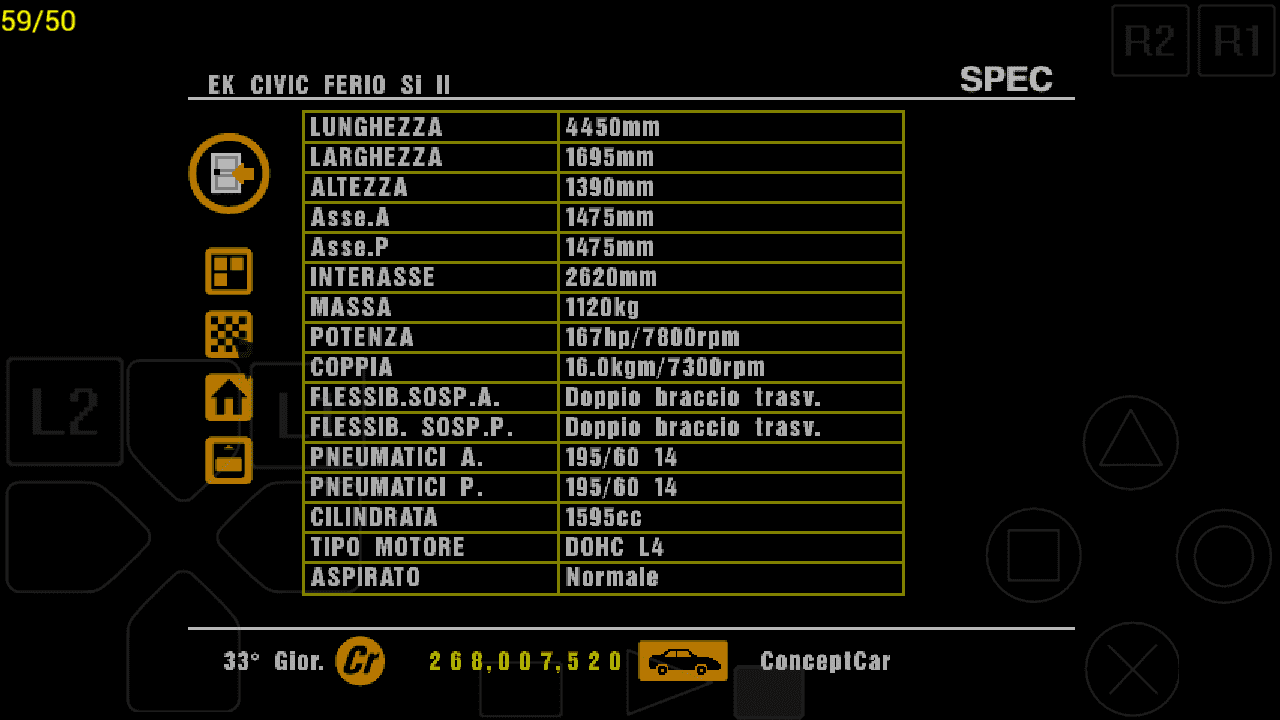 Honda Civic Ferio Si-II (EK) specs