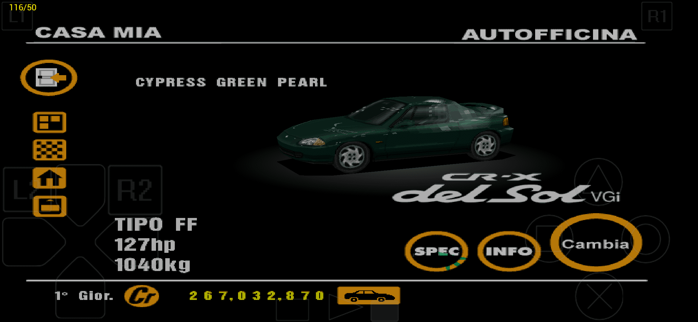 Honda CR-X del Sol VGi Cypress Green Metallic