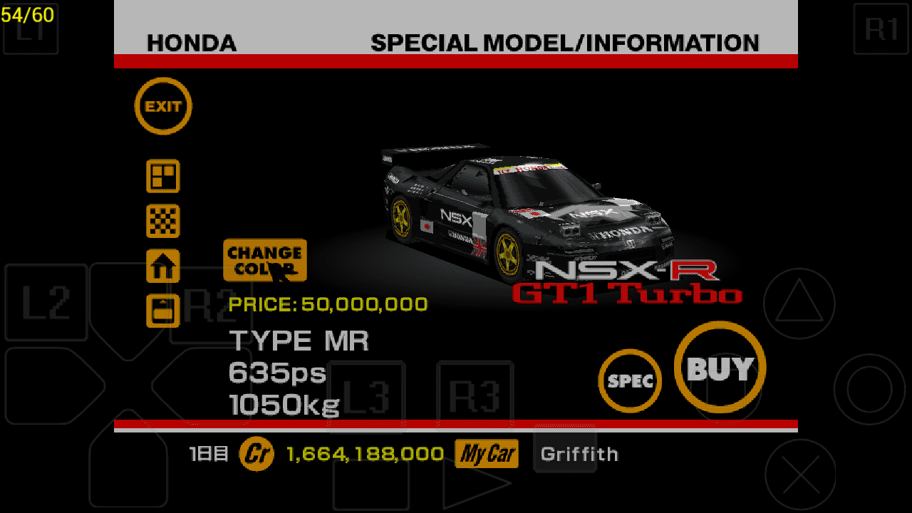 Honda NSX-R GT1 Turbo black